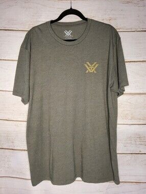Vortex X Olive Crew Neck Tee with Gold Logo - Men's Shirt